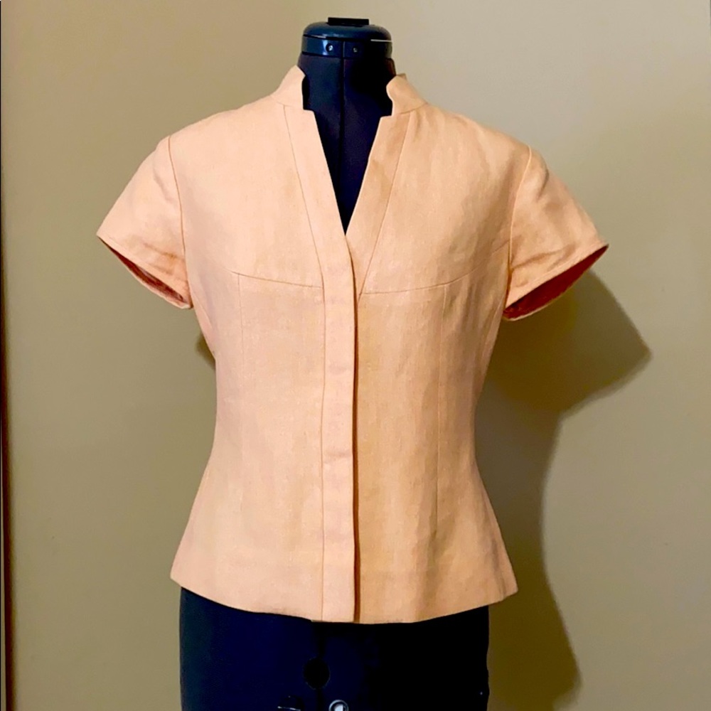 Peach Carlisle Silk Blazer